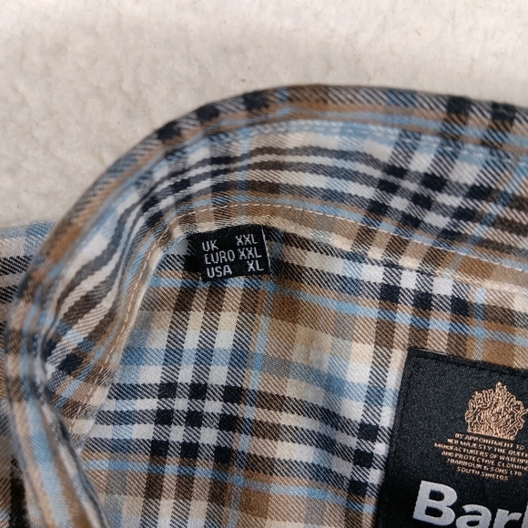Barbour Shirt Mens XL Eastwood Thermo Weave Regular Fit Plaid Button Down - Picture 3 of 11